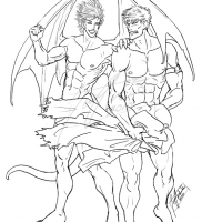 Lineart created by Croaky; Narugi owned by Neekko